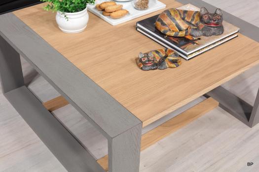 Table basse 90x90 Aurélien en chêne de ligne contemporaine
