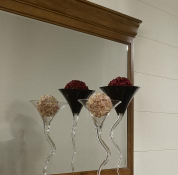 Miroir pour Buffet 3 portes en Chêne Massif de style Louis Philippe Finition chêne brossé Ivoire