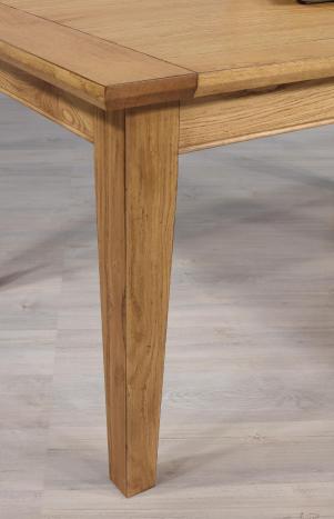Table Rectangulaire Loïc réalisée en Chêne Massif 160*100 + 2 allonges de 40 cm 