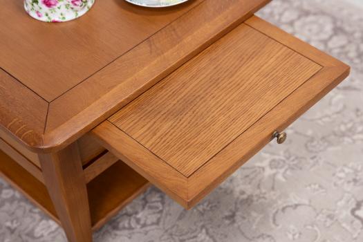 Table Basse rectangulaire Alexandre réalisée en Chêne de style Louis Philippe Longueur 85 cm