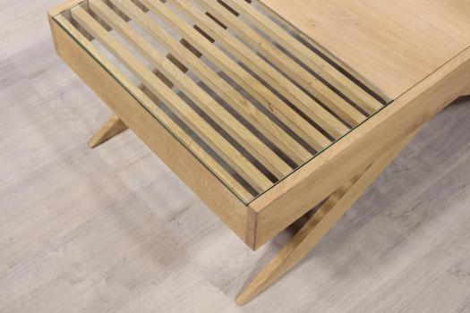 Table basse Geoffroy réalisée en chêne de style contemporaine