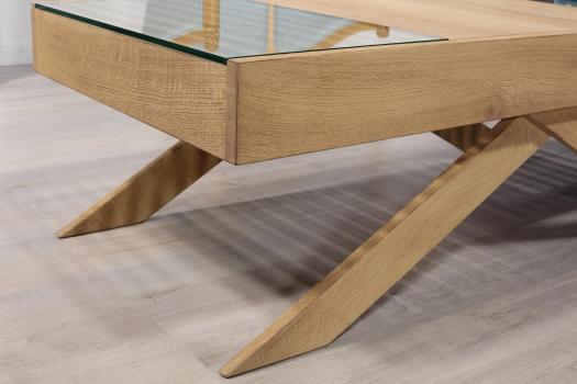 Table basse Geoffroy réalisée en chêne de style contemporaine
