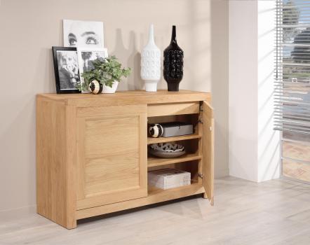 Buffet 2 portes de salle à manger LOANN réalisé en Chêne Contemporain 