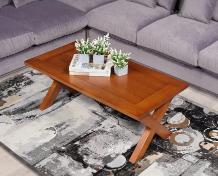 Table basse rectangulaire Jules réalisée en chêne de style Campagne Finition Chêne MOYEN (1 seule DISPONIBLE)  