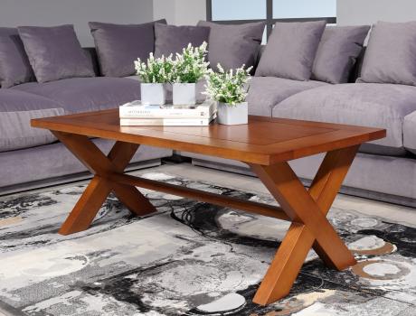 Table basse rectangulaire Jules réalisée en chêne de style Campagne Finition Chêne MOYEN (1 seule DISPONIBLE)  