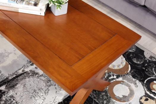 Table basse rectangulaire Jules réalisée en chêne de style Campagne Finition Chêne MOYEN (1 seule DISPONIBLE)  