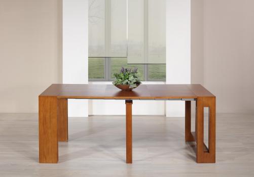 Console extensible réalisée en Chêne Contemporaine 3 allonges 