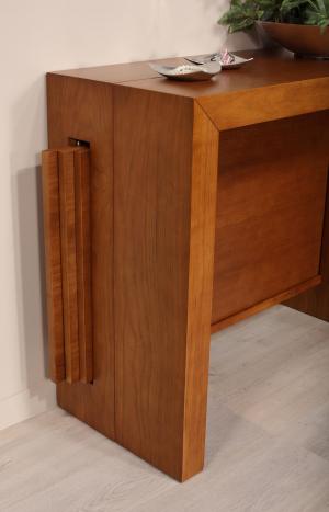 Console extensible réalisée en Chêne Contemporaine 3 allonges 