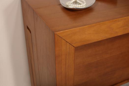 Console extensible réalisée en Chêne Contemporaine 3 allonges 
