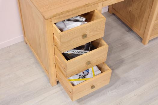 Bureau 6 tiroirs Adrien réalisé en chêne de ligne Contemporain