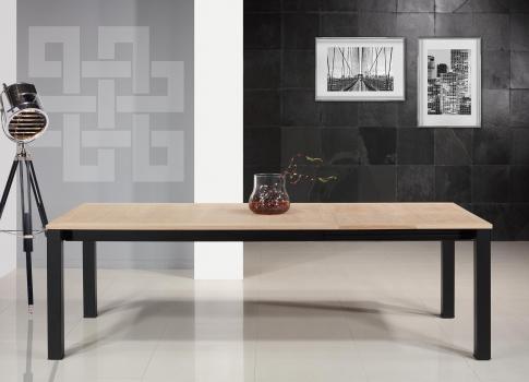 Table rectangulaire  167x100 de salle à manger avec 2 allonges intégrées de 45