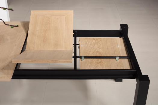 Table rectangulaire  167x100 de salle à manger avec 2 allonges intégrées de 45
