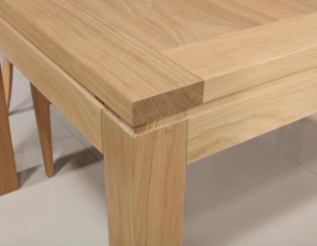 Table de repas rectangulaire 160X100 Théo réalisée en Chêne Ligne Contemporaine Finition Chêne brossé naturel