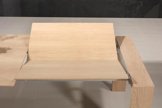 Table rectangulaire  196x100 de salle à manger avec 1 allonge intégrées de 88 cm 