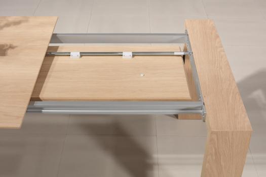 Table rectangulaire  196x100 de salle à manger avec 1 allonge intégrées de 88 cm 