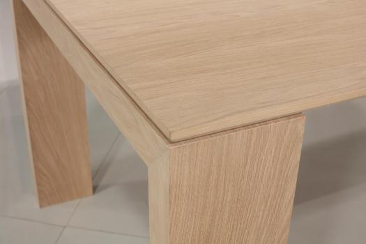 Table rectangulaire  196x100 de salle à manger avec 1 allonge intégrées de 88 cm 
