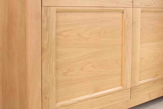 Vitrine 4 portes Loann réalisée en Chêne Massif de style Contemporain 
