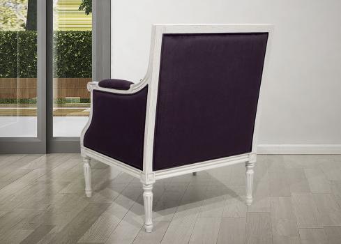 Fauteuil de style Louis XVI réalisé en Chêne massif  Tissu Cristal