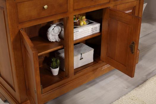 Buffet Hugo 3 portes 6 tiroirs, réalisé en Chêne Massif de style Louis Philippe 