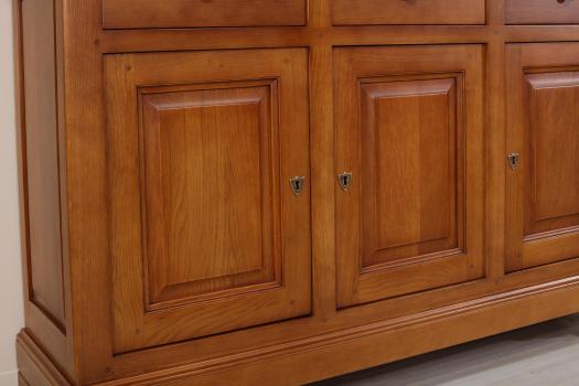 Buffet Hugo 3 portes 6 tiroirs, réalisé en Chêne Massif de style Louis Philippe 