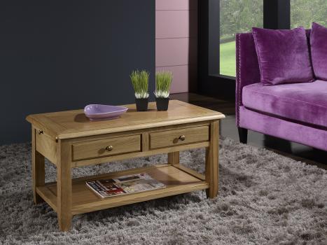 Table Basse Ludovic en Chêne de style Campagnard