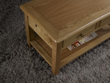 Table Basse Ludovic en Chêne de style Campagnard