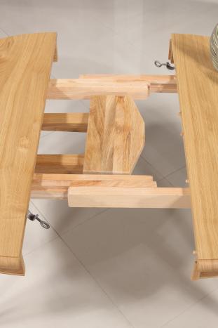 Table ronde Fabien réalisée en Chêne massif de style Louis Philippe Diamètre 120 + 2 allonges de 40 cm