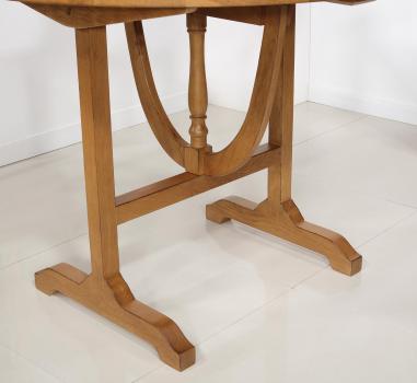 Table ronde pliante Diamètre 100 cm réalisée en chêne massif SEULEMENT 1 DISPONIBLE
