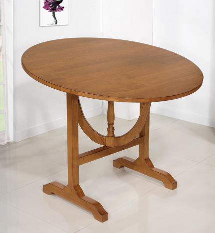 Table ronde pliante Diamètre 100 cm réalisée en chêne massif SEULEMENT 1 DISPONIBLE