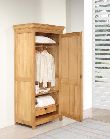 Armoire ou Bonnetière 1 porte Amaury réalisé en Chêne Massif de style Campagnard