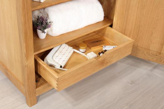 Armoire ou Bonnetière 1 porte Amaury réalisé en Chêne Massif de style Campagnard