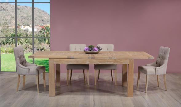 Table de repas rectangulaire 160X100 Théo réalisée en Chêne Ligne Contemporaine