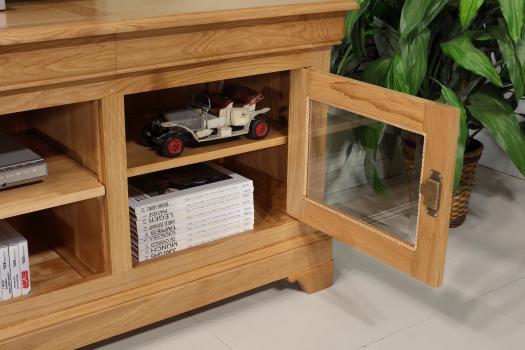 Meubles TV 16/9eme Mathilde réalisé en Chêne Massif de style Louis Philippe  Longueur 180 cm