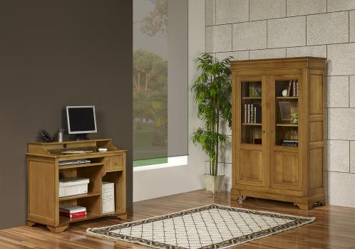  Petit bureau Informatique réalisé en Chêne de style Louis Philippe