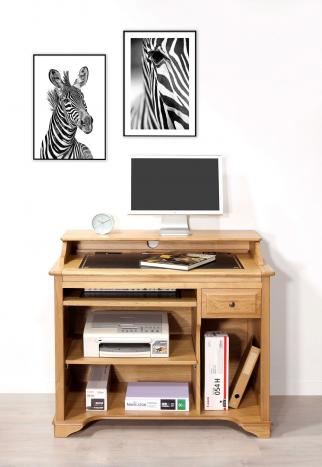 Petit bureau Informatique Adam réalisé en Chêne de style Louis Philippe