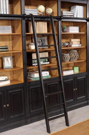Bibliothèque 6 portes Naël réalisée en Chêne Massif de style Directoire A/échelle 