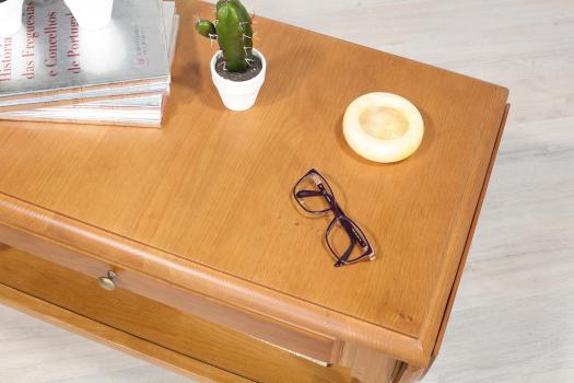 Table basse à volets Jean réalisée en Chêne massif de style Louis Philippe 