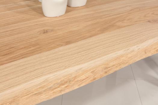 Table de repas fer et chêne massif 300x100 Epaisseur de la planche 4,5 cm MODELE UNIQUE