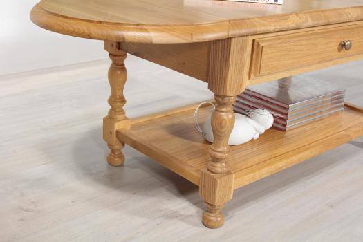 Table basse à volets Jean réalisée en Chêne massif de style Louis Philippe 
