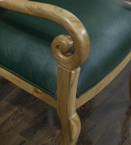 Fauteuil Crosse de style Louis Philippe en chêne massif