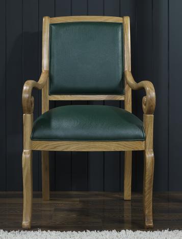 Fauteuil Crosse de style Louis Philippe en chêne massif