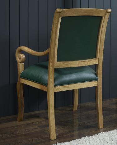 Fauteuil Crosse de style Louis Philippe en chêne massif