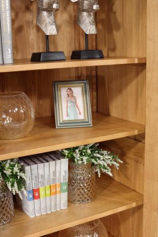 Vitrine ou bibliothèque 1 porte Oliver réalisée en chêne de ligne Contemporaine 