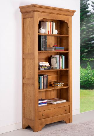 Bibliothèque Rémy réalisée en Chêne Massif de style Louis Philippe Campagnard SEULEMENT 1 DISPONIBLE