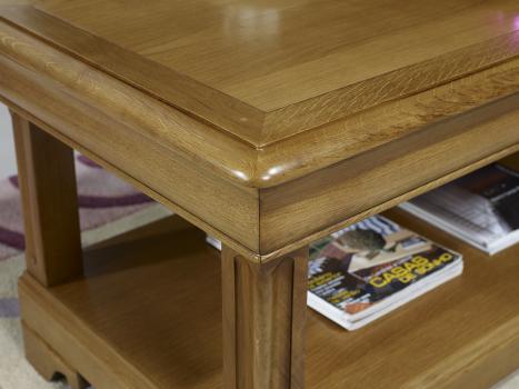 Table basse Eliot réalisée en Chêne de style Louis Philippe