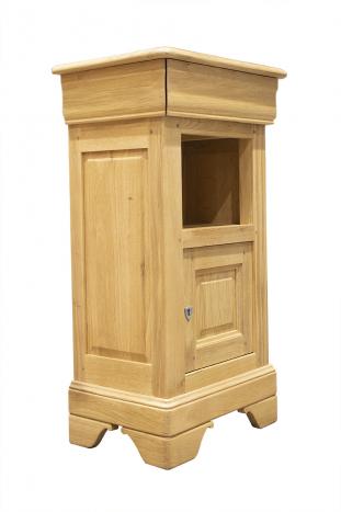 Meuble Téléphone Léo réalisé en Chêne Massif de style Louis Philippe Finition Chêne brossé  naturel SEULEMENT 1 DISPONIBLE
