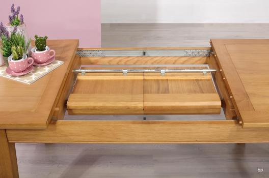 Table Rectangulaire Loïc réalisée en Chêne Massif 180*100 + 2 allonges de 40 cm 