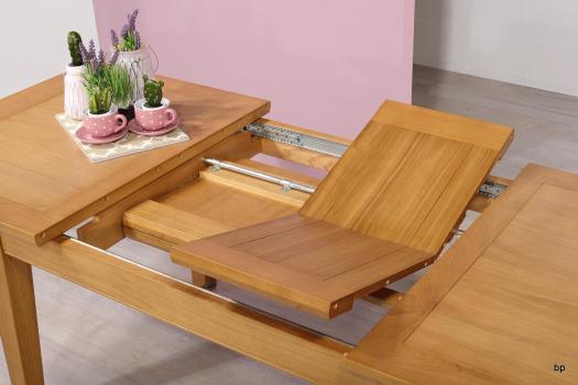Table Rectangulaire Loïc réalisée en Chêne Massif 180*100 + 2 allonges de 40 cm 