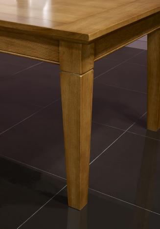 Table Rectangulaire réalisée en Chêne Massif 140*90 + 2 allonges PORTEFEUILLE de 40 cm