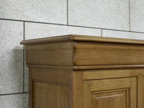 Bassette 2 portes 3 tiroirs réalisée en Chêne Massif de style Louis Philippe 